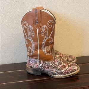 Twisted X Floral Pink and Brown Boots